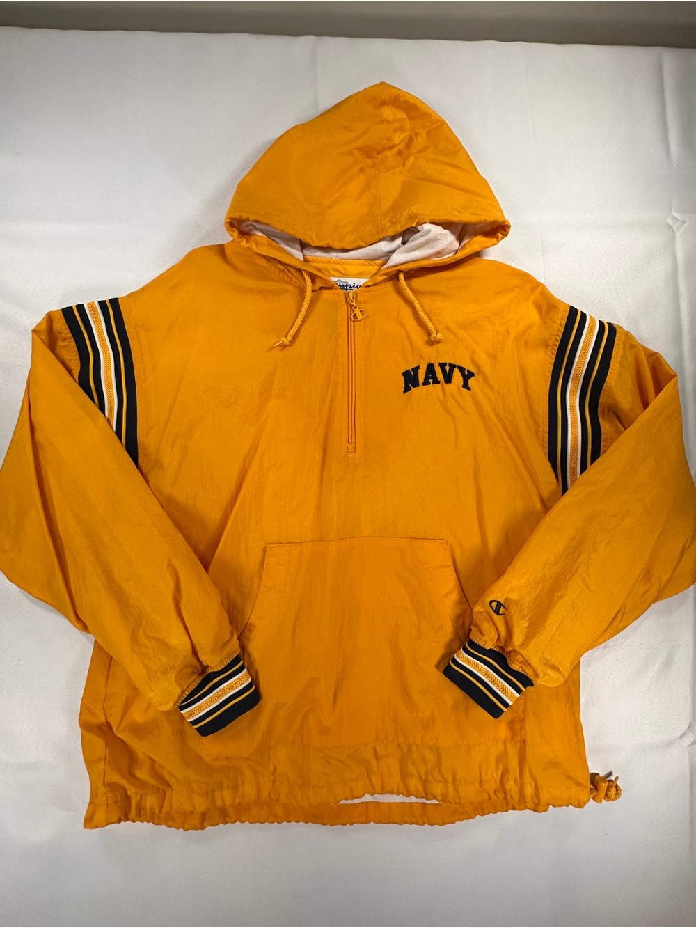 Vintage Champion US Navy Gold Pullover Windbreaker Men’s M